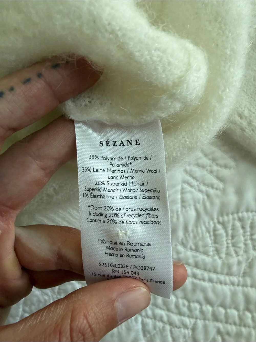 Sezane Meryl Merino/Mohair Blend Sweater - Picture 4 of 5